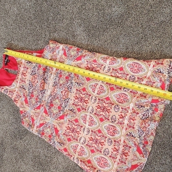 Lulus  Major Red Print Swing mini Dress sz M - Picture 8 of 12